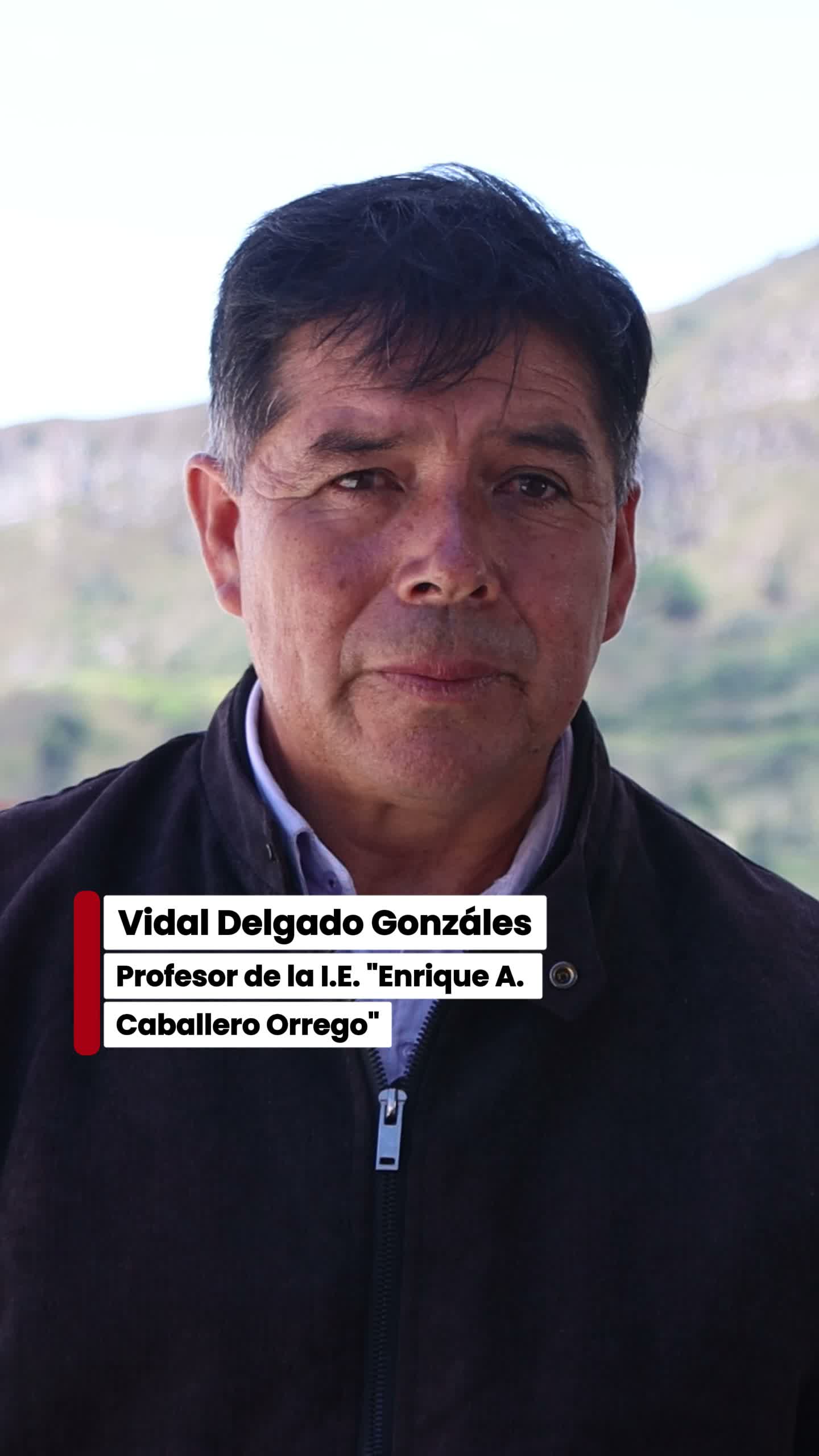 Vidal Delgado Gonzáles, profesor en Santa Cruz